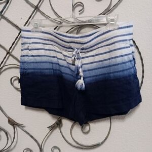 VINEYARD VINES linen blend striped blue ombre shorts, S